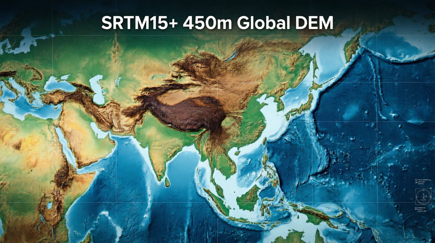 SRTM15+ 450米全球DEM数据共享