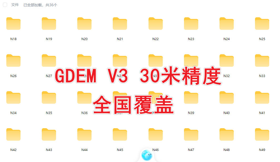 GDEM V3-30米DEM数据免费共享