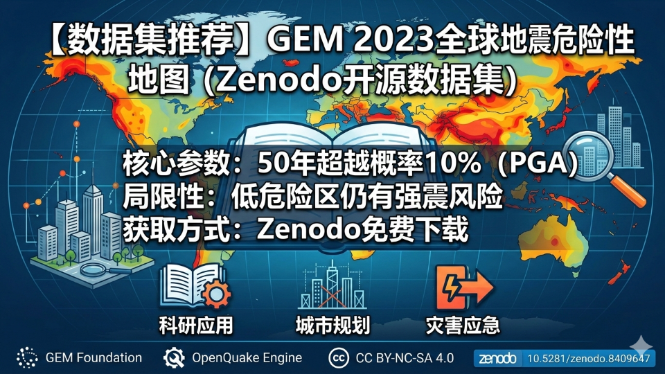 GEM2023全球地震危险性地图-Zenodo开源数据集